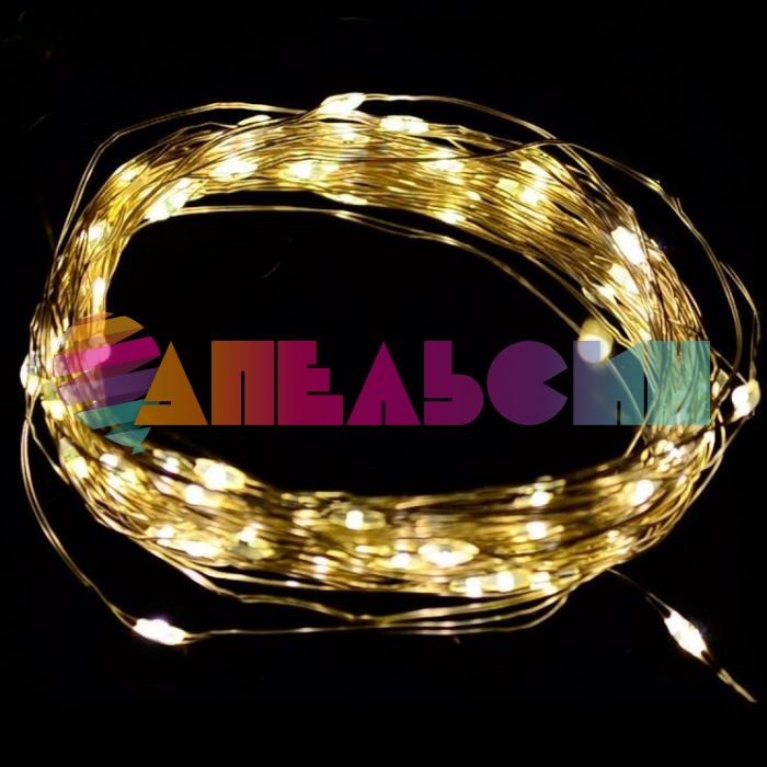 Светодиодная нить 3м Белый теплый 30 LED на батарейках 512027 193201