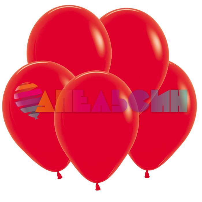 Шар пастель Красный S10"/25см (015) Red 100шт/уп (Колумбия) 110015 281278