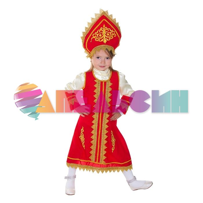 Костюм Русская красавица 2в1 120-130см 334020-ПРОКАТ
