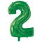 Шар цифра Зеленый Е26"/66см 2 Green (Китай) 1207-4880