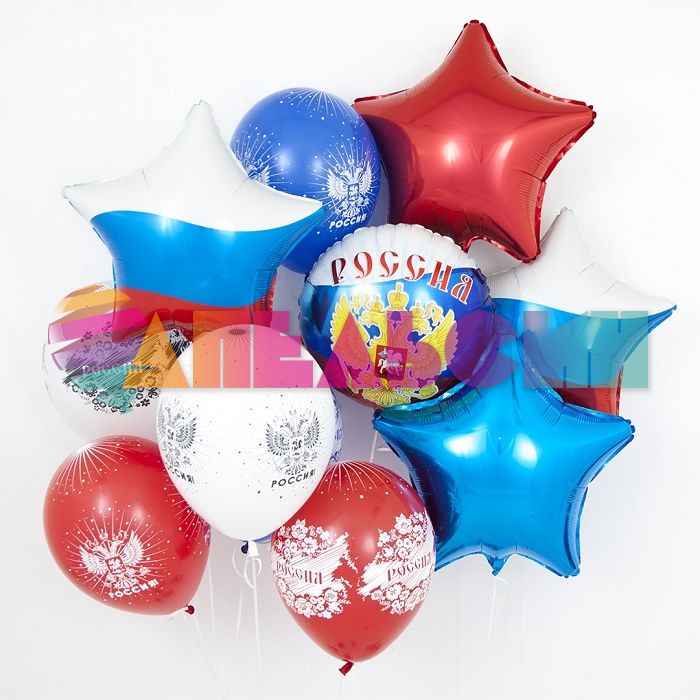 Шар фольга Триколор AG19"/49см звезда (Россия) 750278