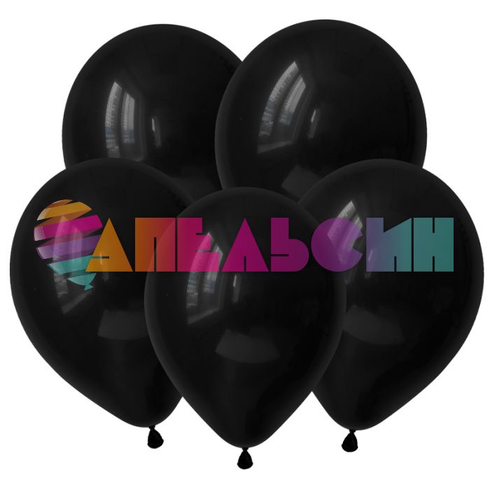 Шар пастель Черный DL12"/30см (180) Black 100шт/уп (Вьетнам) 312180