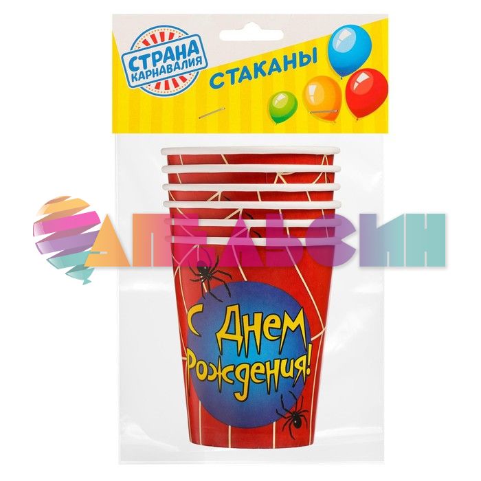 Стакан С ДР Паутина 255мл 10шт/уп картон 2370439