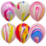 Шар латекс Мраморное ассорти Assorted Colors Marble 12"/30см 50шт/уп (Китай) 612700