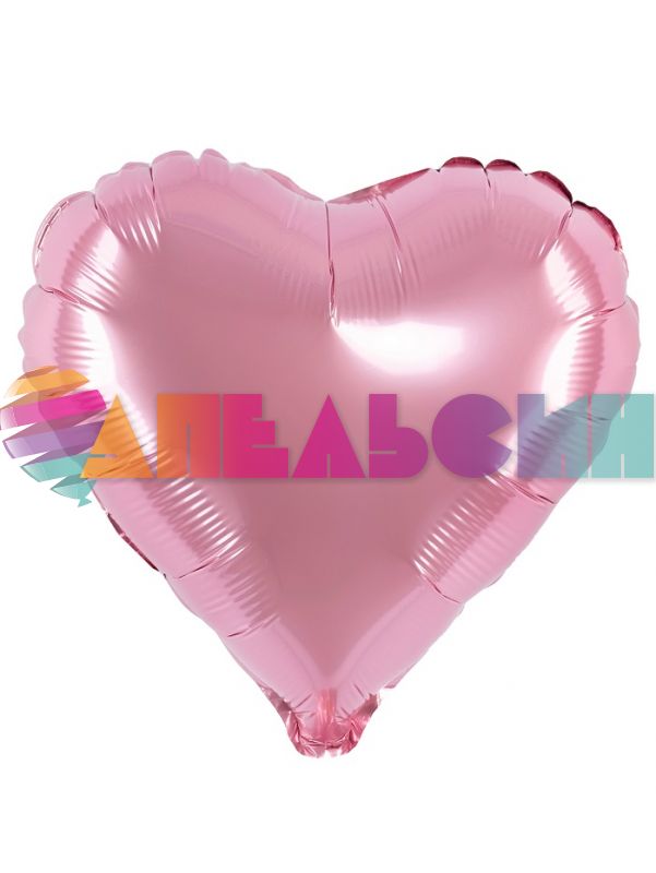 Шар сердце Розовый FL10"/25см (Китай) 27238