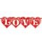 Гирлянда LOVE 60см картон 1221260