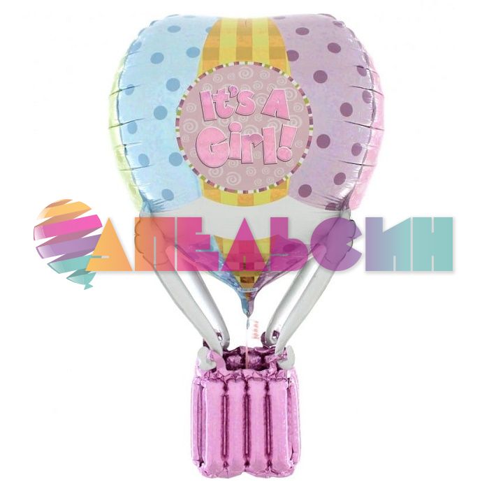 Шар 3D фигура Воздушный шар IT'S A GIRL G36"/91см (Италия) 1207-3948
