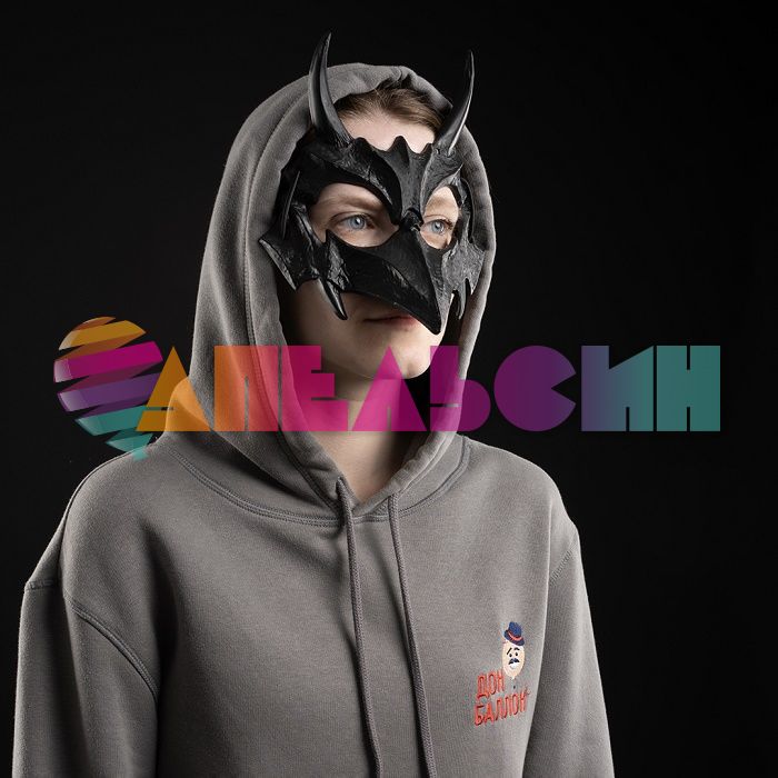 Маска Костяной демон черный /пластик 6232110