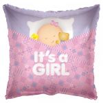 Шар фольга It's a GIRL K18"/45см квадрат (Мексика) 6025618 17735-18