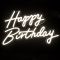 Надпись Happy Birthday белый теплый 35х57см USB регулятор яркости 512100