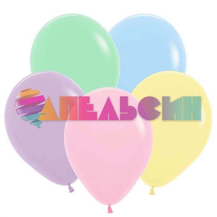 Шар пастель Ассорти S10"/25см (600) Assorted 100шт/уп (Колумбия) макарунс 162140 110600-бр