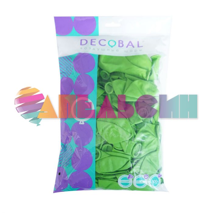 Шар пастель Зеленый DL12"/30см Lime green 100шт/уп (Вьетнам) 312262
