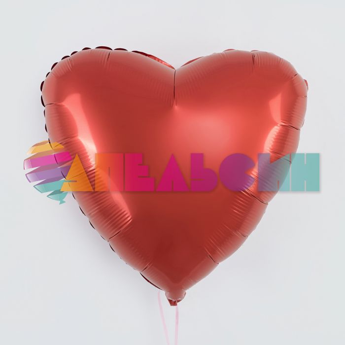 Шар сердце Оранжевый AG19"/48см Медный Бохо (Россия) 228171