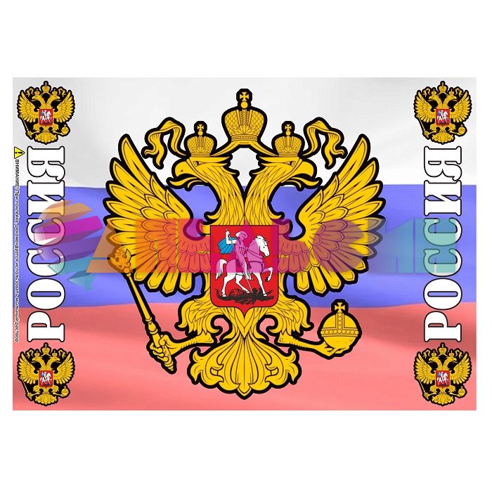 Наклейка Герб Россия 30х50см GB0002027