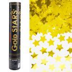 Хлопушка Золото Gold STARS звезды 30см фольга 823130