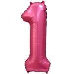 Шар цифра Розовый фуше Е40"/102см гранатовый сатин 1 (Китай) 1207-3282