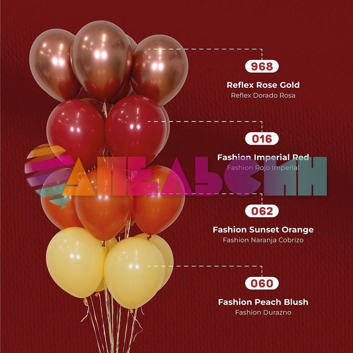 Шар пастель Оранжевый S12"/30см (062) Sanset Orange Закат 12шт/уп (Колумбия) 404431