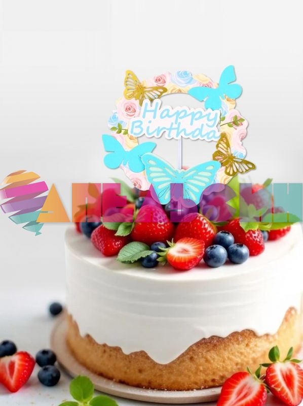 Топпер HB Бабочки 12х16см пластик 10092529