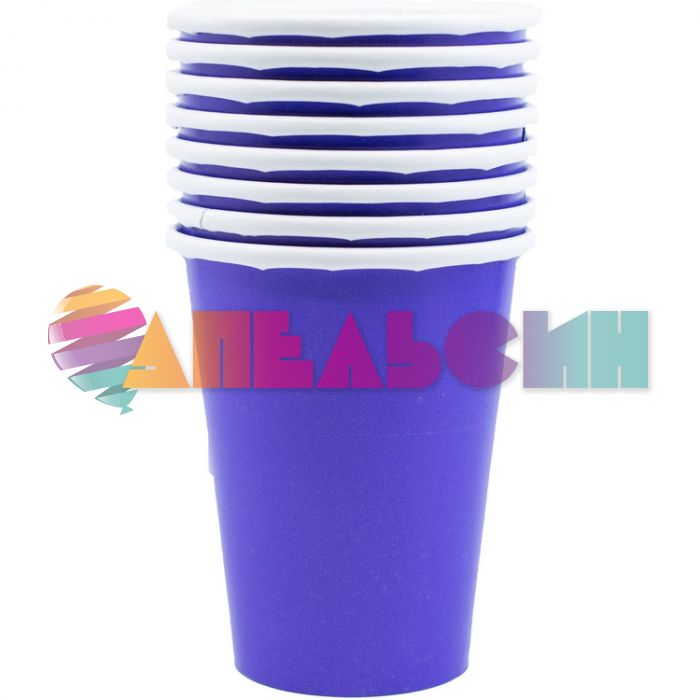 Стакан Фиолетовый Purple 266мл 8шт/уп картон 1502-1338