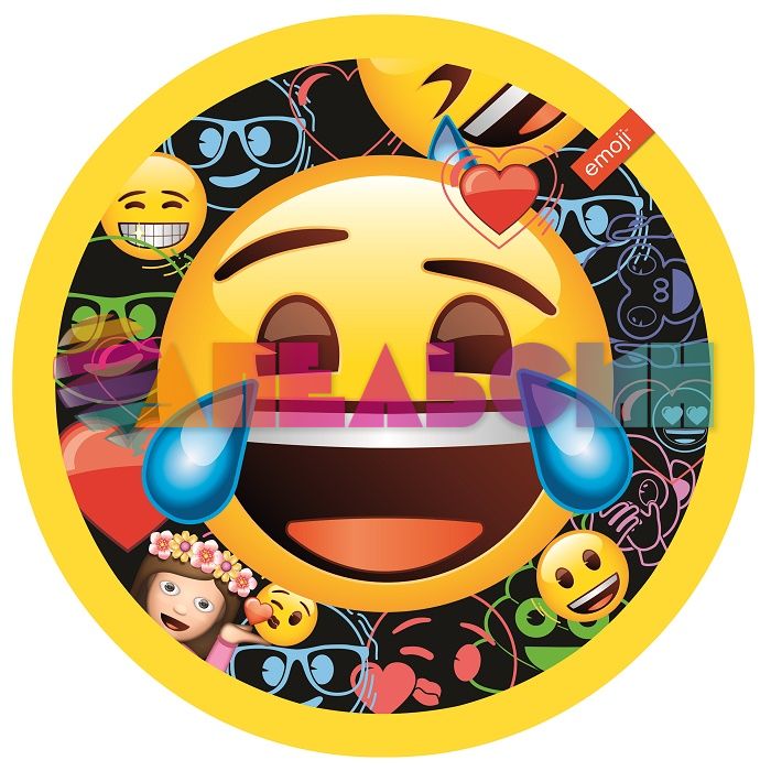 Тарелка Смайл Emoji 23см 10шт/уп картон 6014914-СТОК