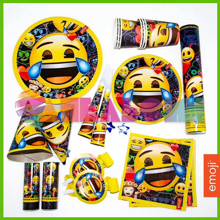 Тарелка Смайл Emoji 23см 10шт/уп картон 6014914-СТОК