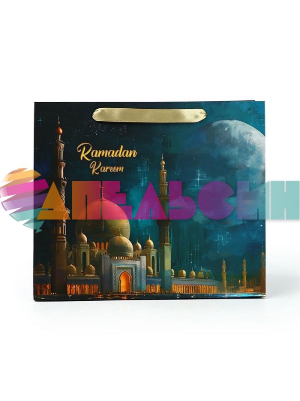 Пакет Рамадан Ramadan Kareem 23х27х11см крафт 10705586