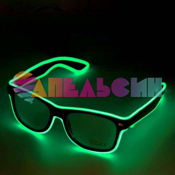 Очки с подсветкой GREEN зеленый 6066055