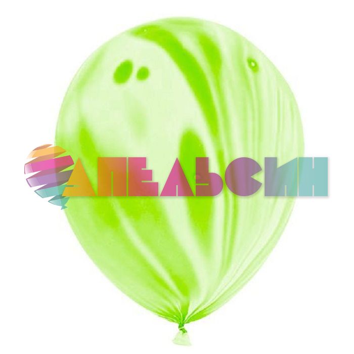 Шар латекс Агат зеленый Green Marble 12"/30см 50шт/уп (Китай) 612805