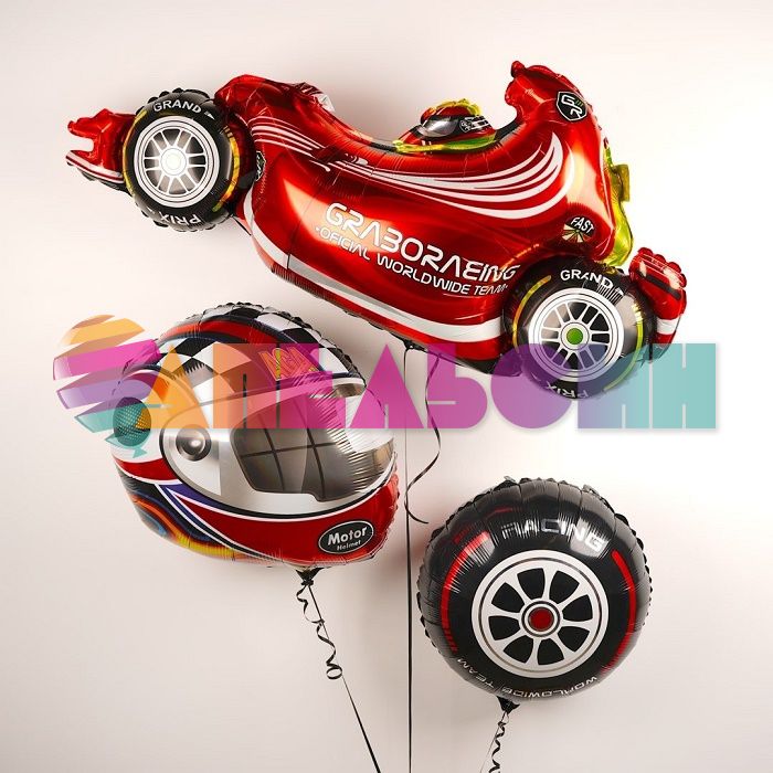 Шар фигура Шлем гонщика FL21"/53см (Китай) 23483