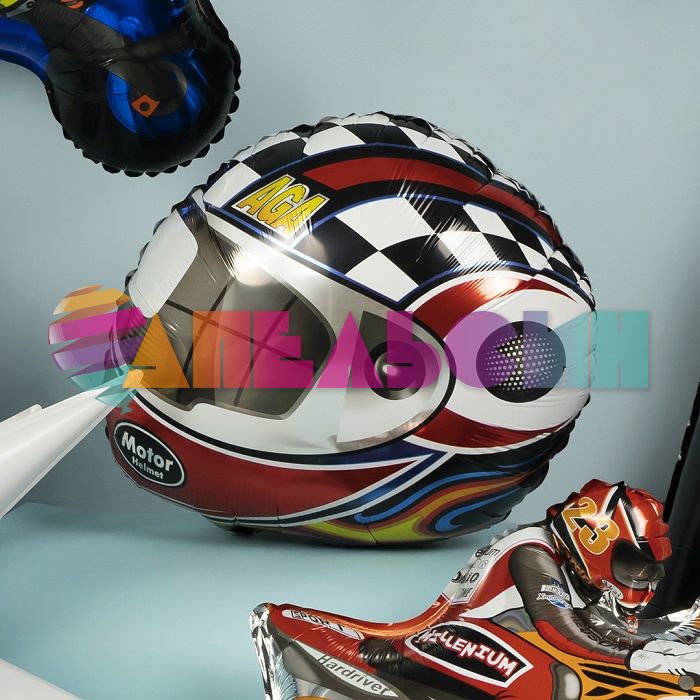 Шар фигура Шлем гонщика FL21"/53см (Китай) 23483