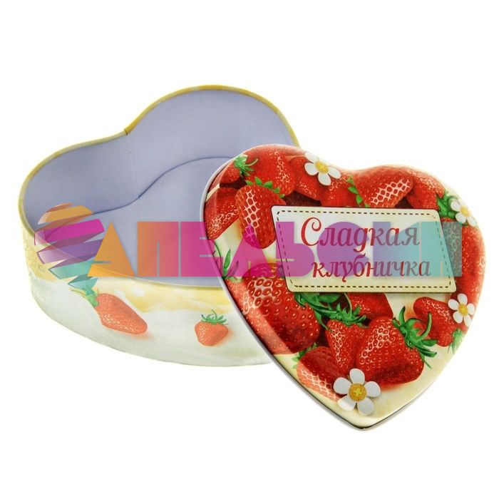 Шкатулка Сладкая клубничка 12х13см жесть 176015
