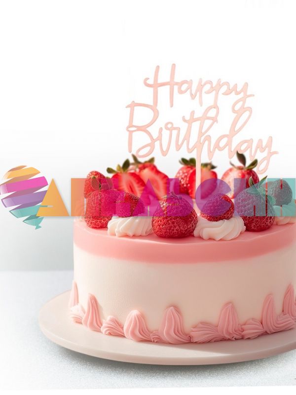 Топпер HB Розовый 13х15см пластик 7003919