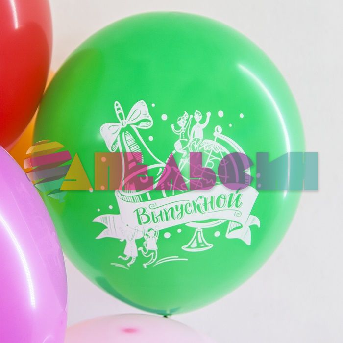 Шар латекс Ура выпускной 12"/30см 25шт/уп (Малайзия) 711459-25