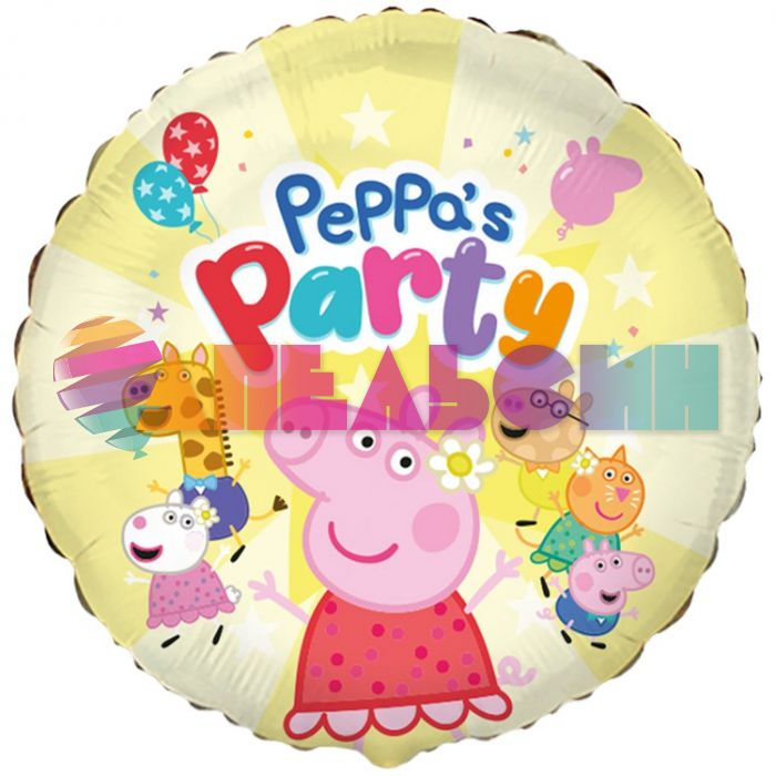 Шар фольга Пеппа Peppa`s Party F18"/46см (Испания) 401626