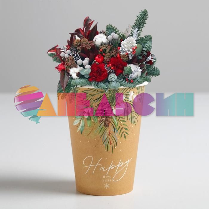 Стакан для цветов HNY Хлопок 6шт/уп 5288918
