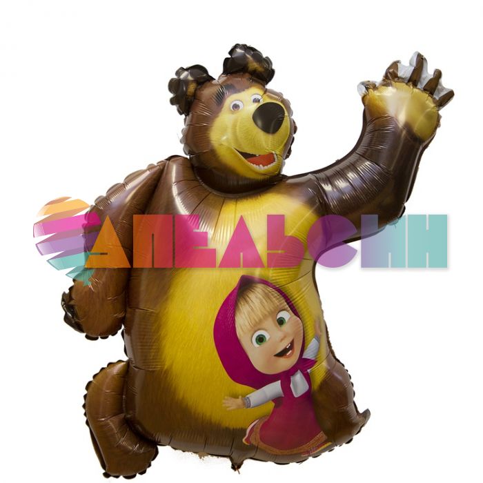 Шар фигура Маша и Медведь G35"/89см (Италия) 1207-2041