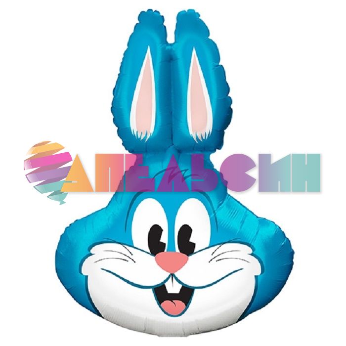 Шар голова Кролик голубой K28"/71см (Мексика) 34955-28