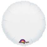 Шар круг Белый A18"/46см White (США) пастель 1204-0019