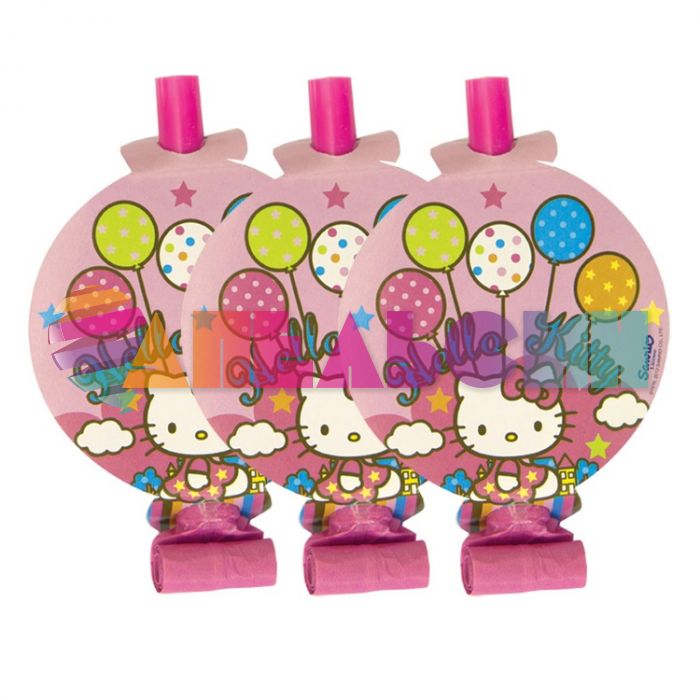 Язык-гудок Китти Hello Kitty 8шт/уп с карточкой 1501-1615