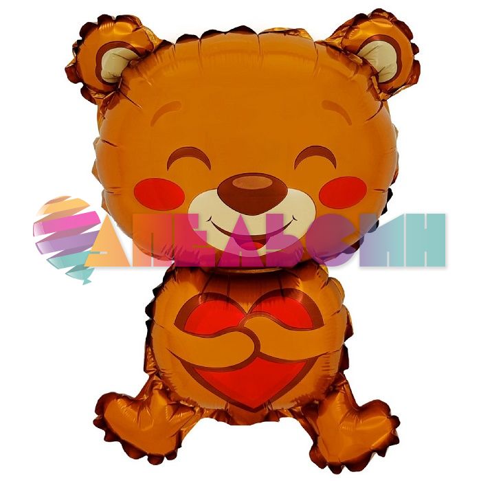 Мини фигура Медвежонок с сердцем FL16"/41см с клапаном (Китай) 24622