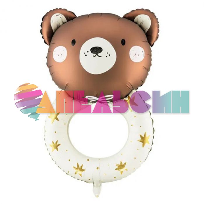 Шар фигура Погремушка мишка PD26"/66см (Польша) 1207-5618