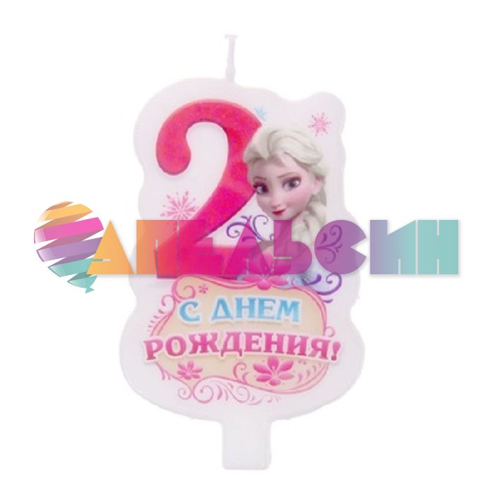 Свеча для торта Холодное Сердце С ДР 2 Эльза 1137444