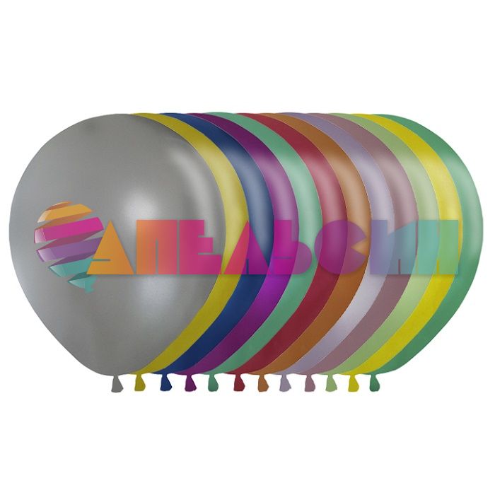 Шар металлик Ассорти ВП12"/30см 100шт/уп (Китай) 212300