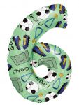 Шар цифра Футбол FL34"/86см GOAL 6 (Китай) 27746