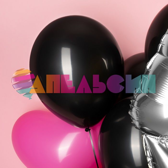 Шар пастель Черный VV12"/30см (299) Black 100шт/уп (Малайзия) 711010