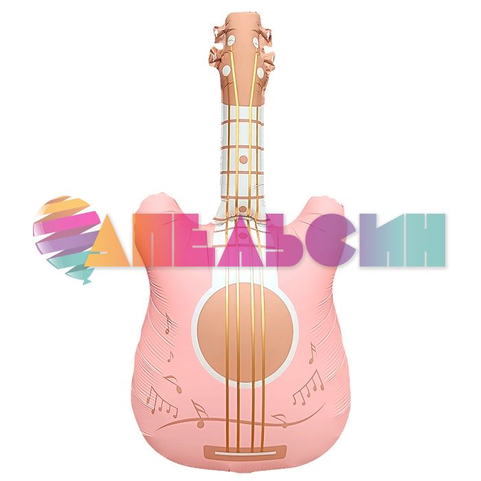 Шар фигура Гитара розовый FL35"/89см (Китай) 26761