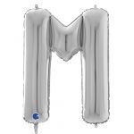 Шар буква G26"/66см Серебро М (Италия) 1207-3778