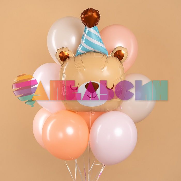 Шар голова Мишка в колпачке FL32"/81см (Китай) 26319