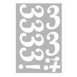 Наклейка буква Белый З 10см 6шт/лист 1968-10-бел-З