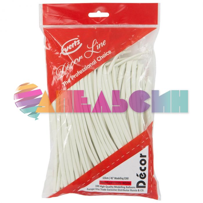 Шар ШДМ пастель Белый Э260 Frosty White 100шт/уп (Малайзия) 1107-0589